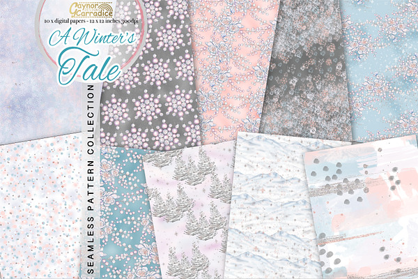 Winter fairy tale pattern collection