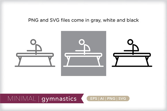 Minimal gymnastics icons in Graphics - product preview 1