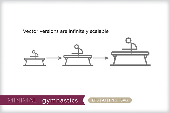 Minimal gymnastics icons in Graphics - product preview 3
