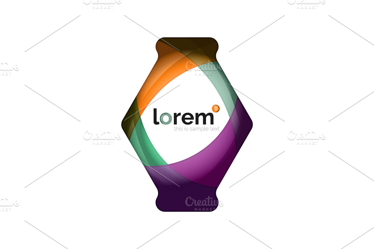 Abstract geometric logo design in Illustrations - product preview 8