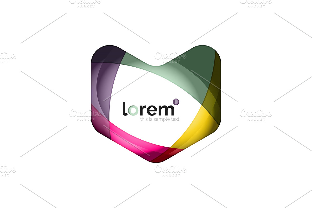 Logo, abstract geometric icon in Illustrations - product preview 8