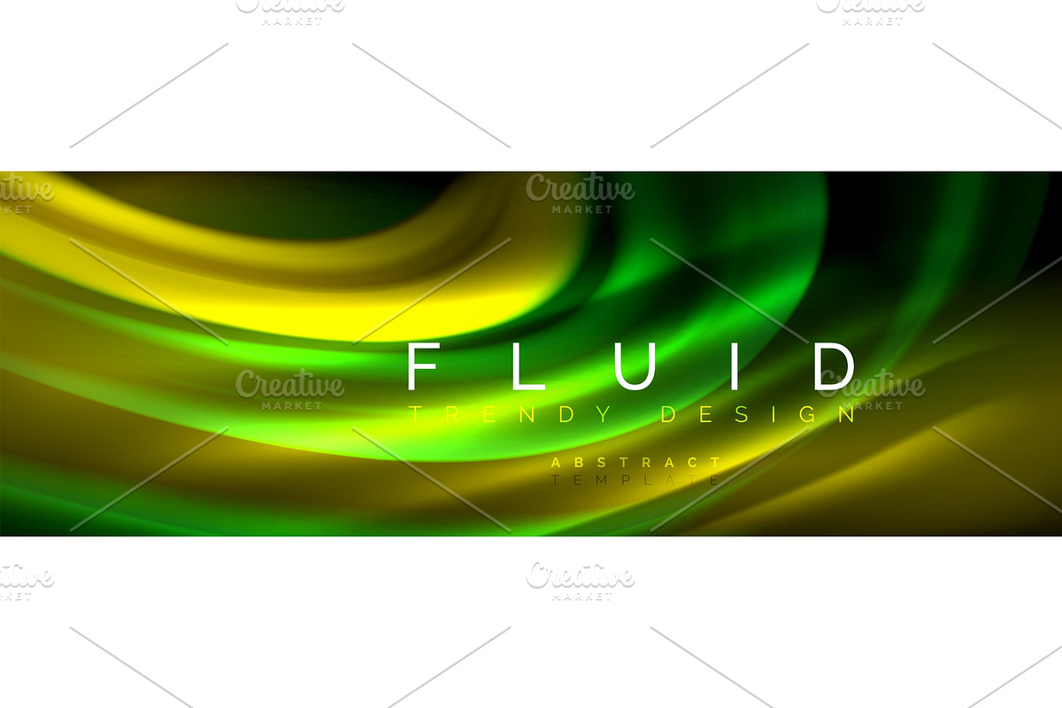 Fluid color wave line background in Illustrations - product preview 8