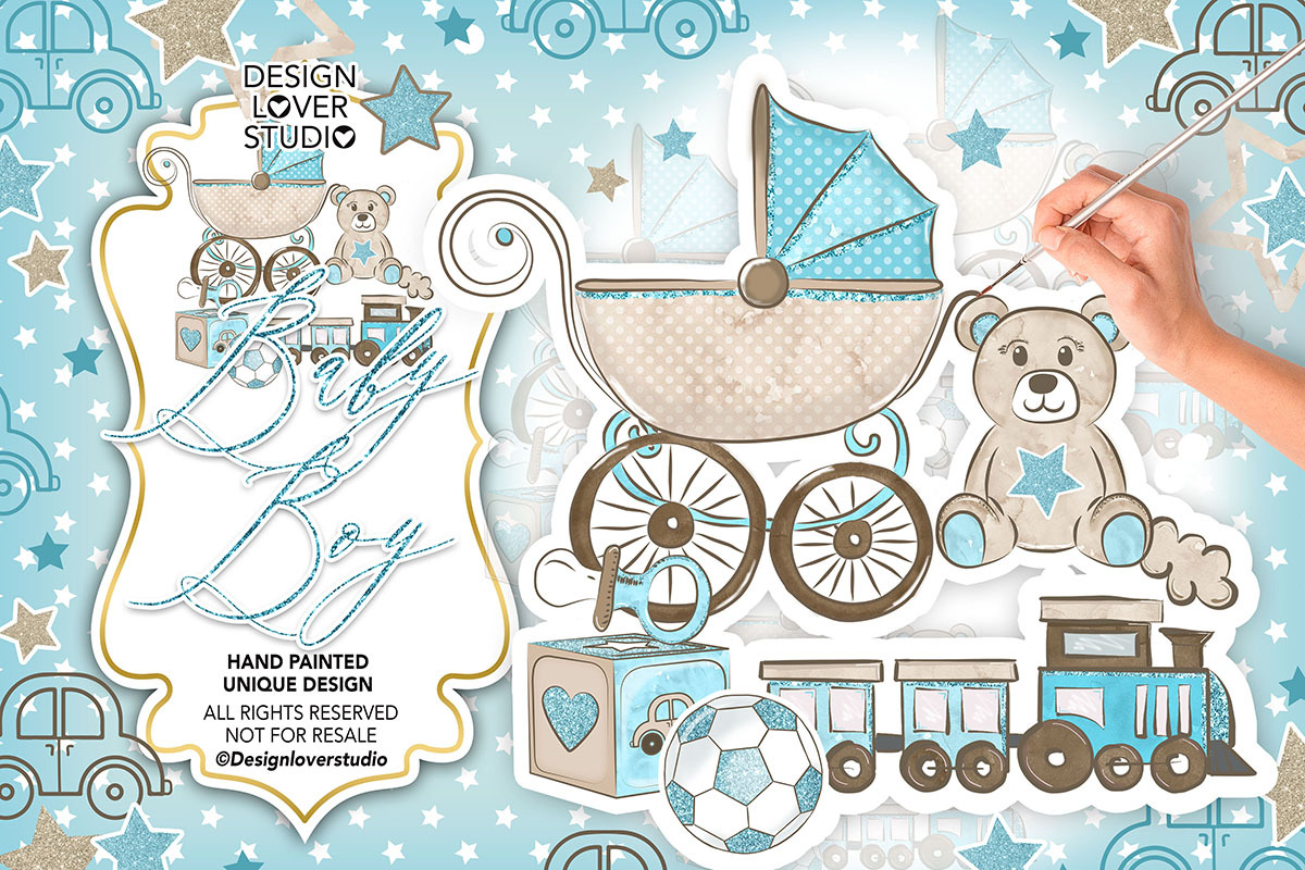 Baby Boy design in Illustrations - product preview 8