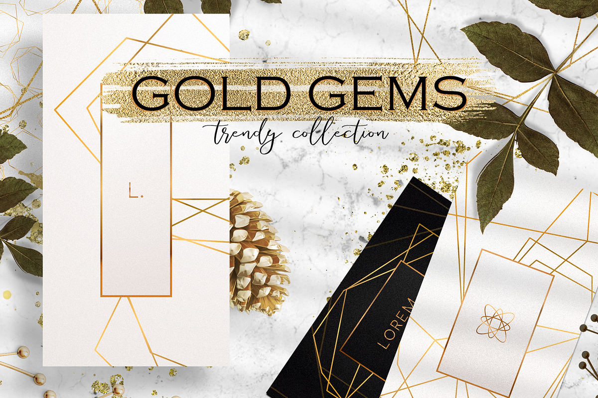 Gold Gems - trendy collection in Illustrations - product preview 8