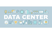 Data center word concepts banner