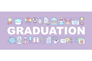 Graduation ceremony concepts banner