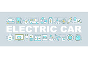Electric car word concepts banner