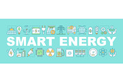 Smart energy word concepts banner