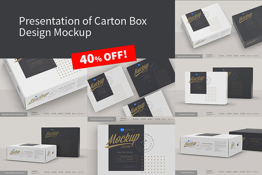 Presentation of Box Design Mockup in Product Mockups - product preview 8