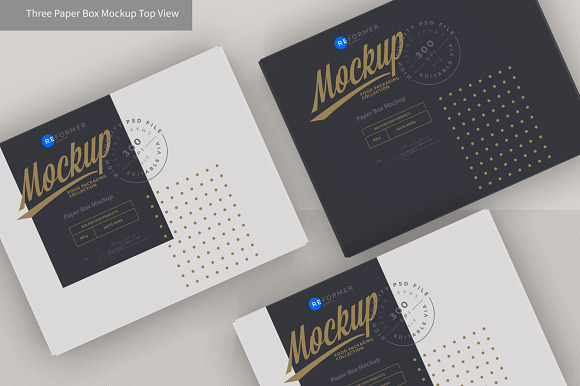 Presentation of Box Design Mockup in Product Mockups - product preview 5