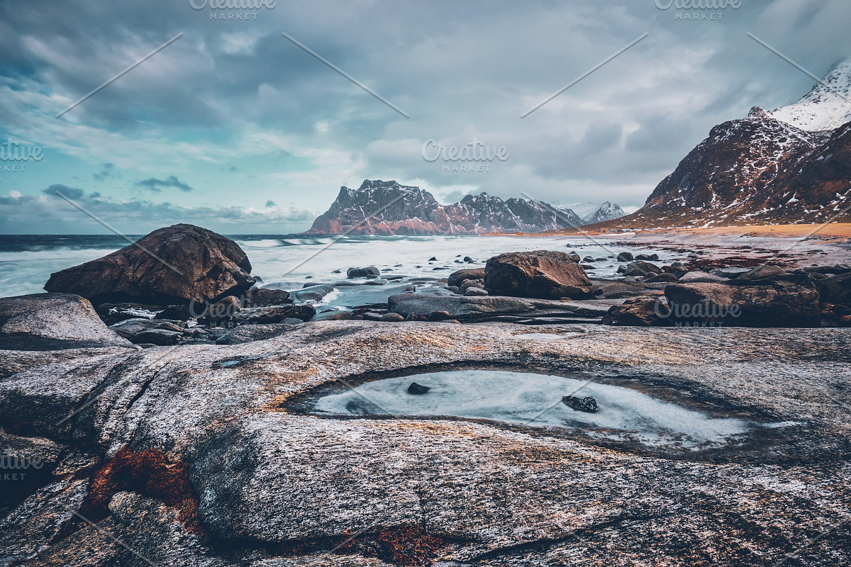 Beach of fjord in Norway in Graphics - product preview 8