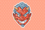 cartoon devil head