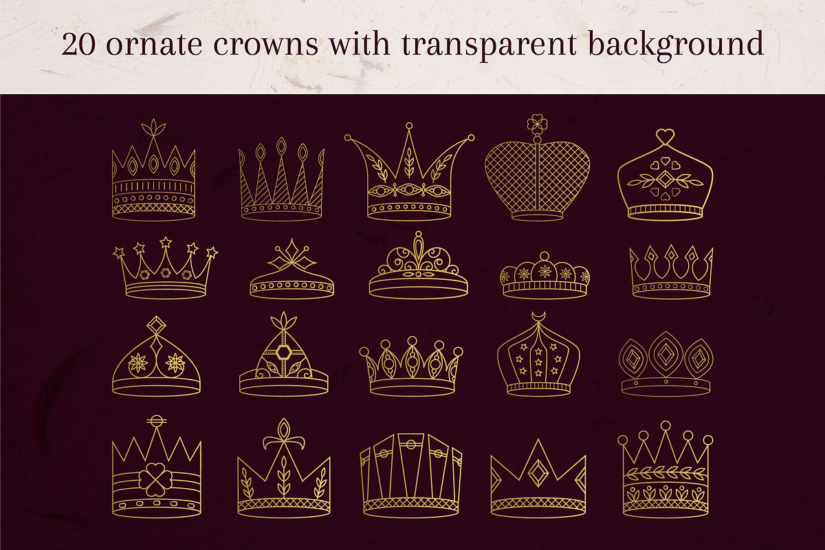 68 Elegant Crowns in Illustrations - product preview 8