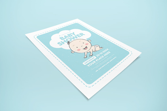 Baby Shower Invitation in Card Templates - product preview 1