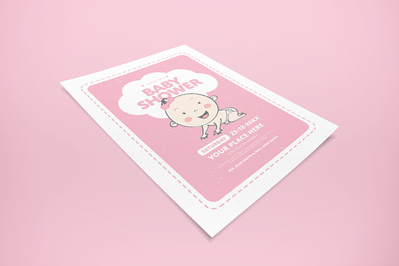 Baby Shower Invitation in Card Templates - product preview 2