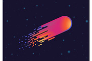 Gradient color comet background