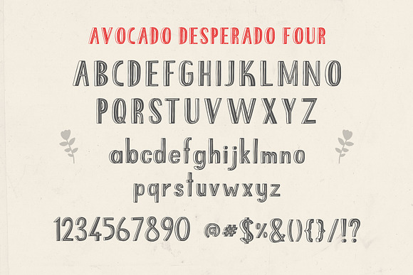 Avocado Desperado Font Set in Sans-Serif Fonts - product preview 5