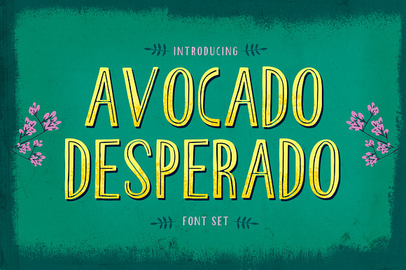 Avocado Desperado Font Set in Sans-Serif Fonts - product preview 6