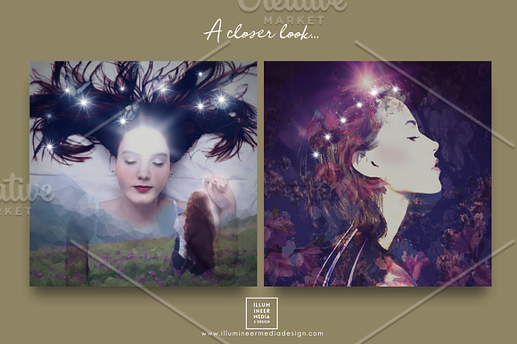 DOUBLE-EXPOSURE & GOLD WORDS - SET 2 in Social Media Templates - product preview 2