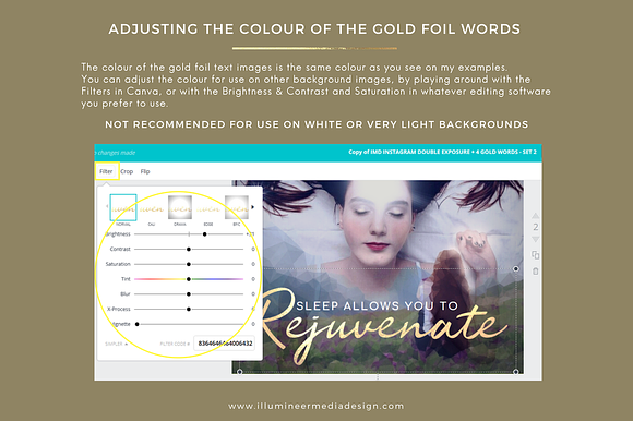 DOUBLE-EXPOSURE & GOLD WORDS - SET 2 in Social Media Templates - product preview 5