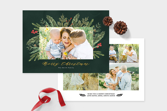 Christmas Photo Card Template -CD084 in Card Templates - product preview 2