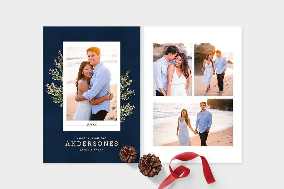 Christmas Photo Card Template -CD085 in Card Templates - product preview 8