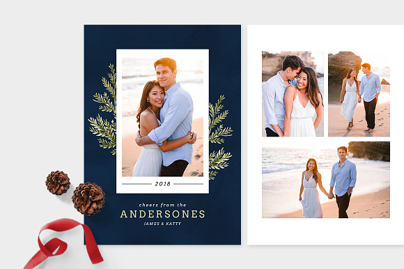 Christmas Photo Card Template -CD085 in Card Templates - product preview 1