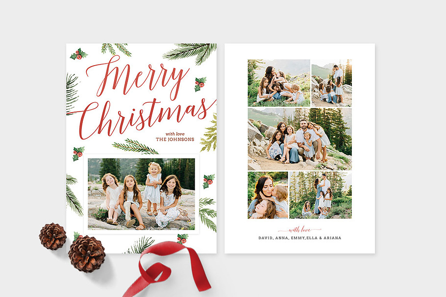 Christmas Photo Card Template -CD086 in Card Templates - product preview 8