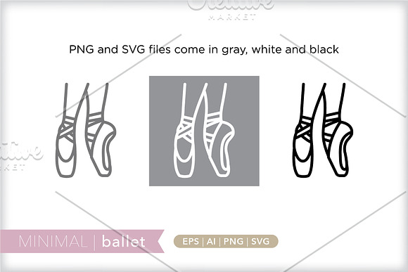 Minimal ballet icons in Graphics - product preview 1