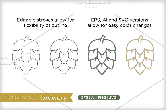 Minimal brewery icons in Graphics - product preview 4