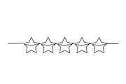 Five stars customer product rating