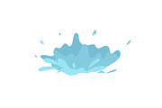 Water splashes collection blue waves