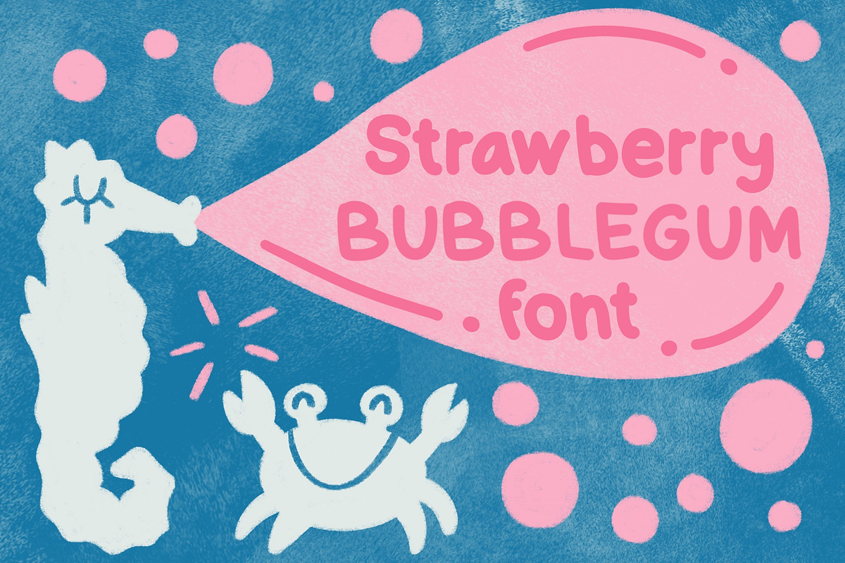 Strawberry Bubblegum font in Sans-Serif Fonts - product preview 8