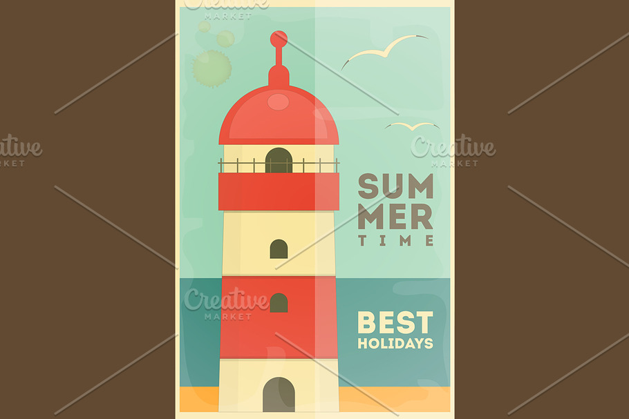Summer Holidays Card in Illustrations - product preview 8