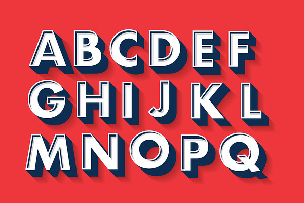 retro typography vector