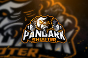 Pandark Shooter - Mascot Logo