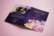 Floral Funeral Program- V833