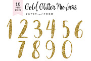 Glitter Numbers Clip arts