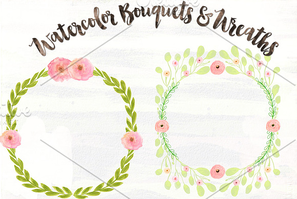 Sonata Watercolor Bouquets & Wreaths in Illustrations - product preview 2