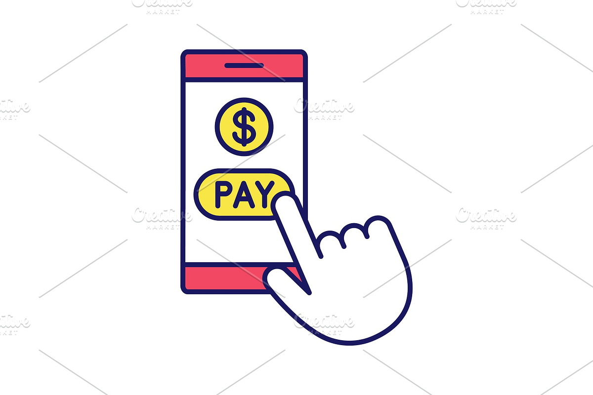 Online payment color icon in Icons - product preview 8