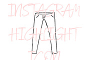 Denim Jeans Instagram Highlight Icon