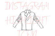 Leather Jacket Instagram Cover Icon