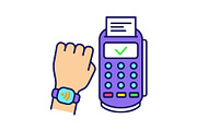 NFC smartwatch color icon