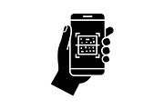 QR code smartphone scanner icon