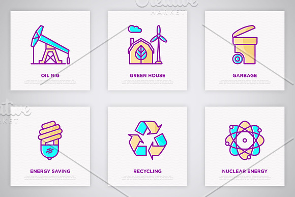 Energy | 16 Thin Line Icons Set in Icons - product preview 3