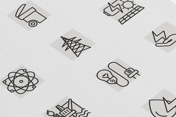 Energy | 16 Thin Line Icons Set in Icons - product preview 6