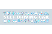 Self driving car concepts banner
