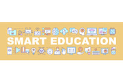 Smart education word concepts banner