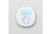 Share button app icons set