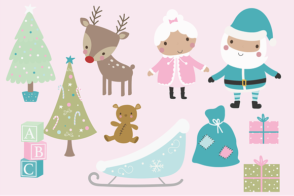 Santas helpers-pastel in Illustrations - product preview 2